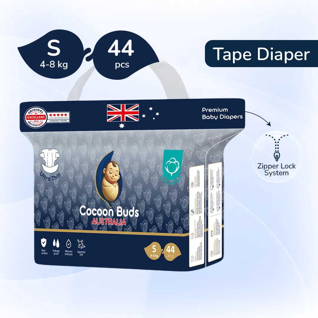 Cocoon Buds Diaper Tape S-44 (Pack of 44) view 2
