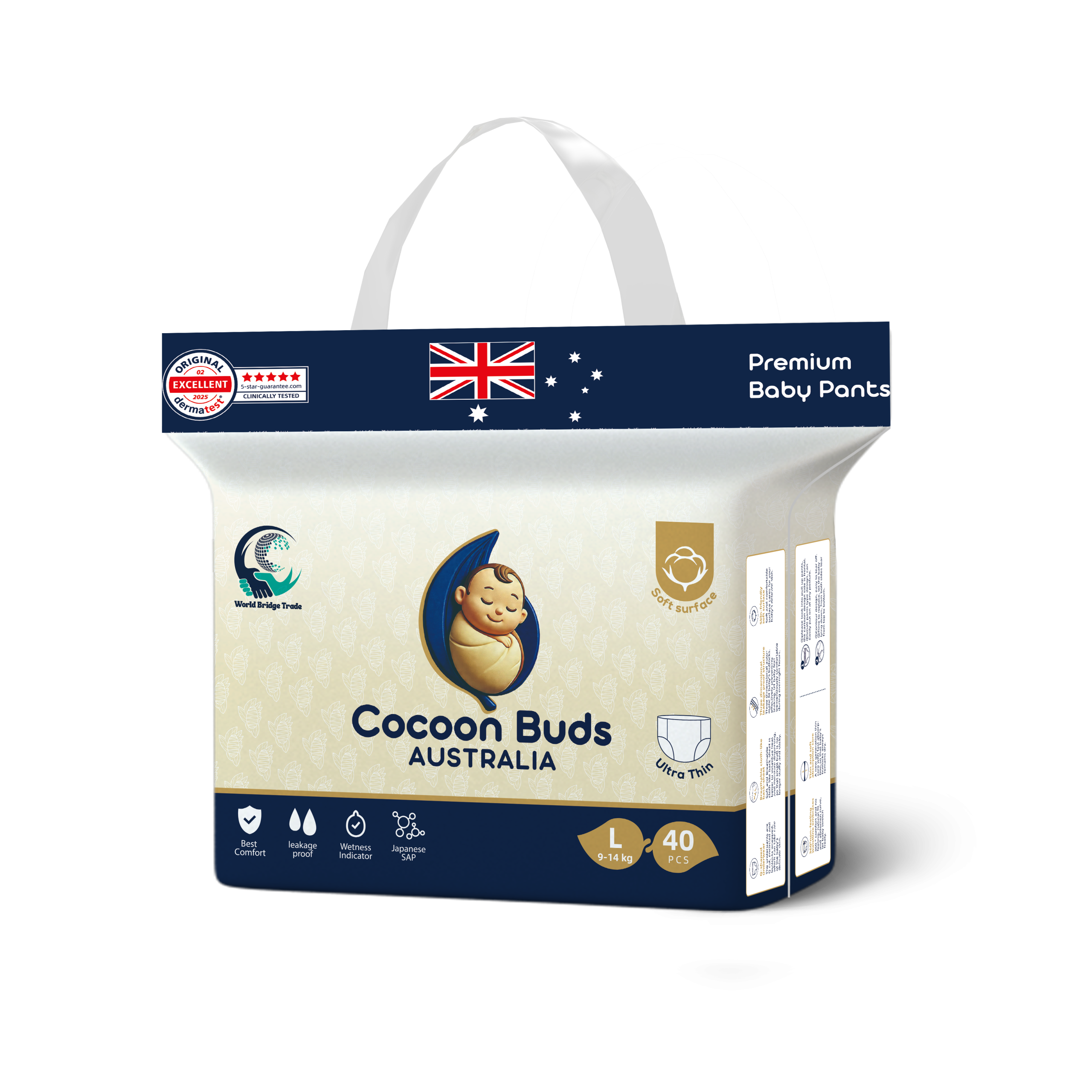 Cocoon Buds Diaper L-40(Pack of 40)