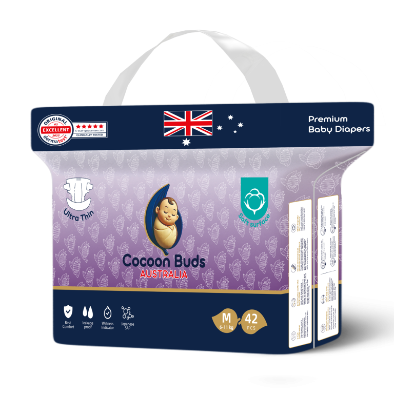 Cocoon Buds Diaper Tape M-42 (Pack of 42)