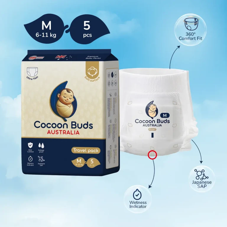 Second image of Cocoon Buds Diaper / Travel Pack Medium/ 5 pcs