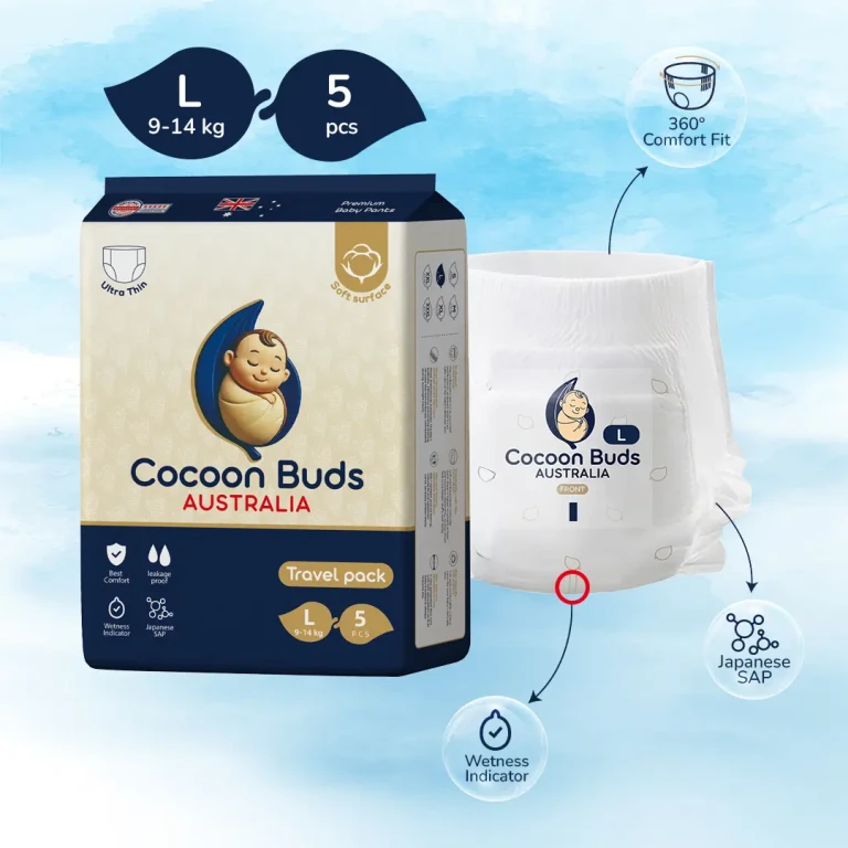Second image of Cocoon Buds Diaper / Travel Pack Large/  5 pcs