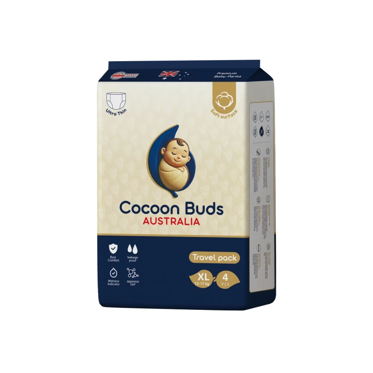 Cocoon Buds Diaper / Travel Pack XL/ 4 pcs